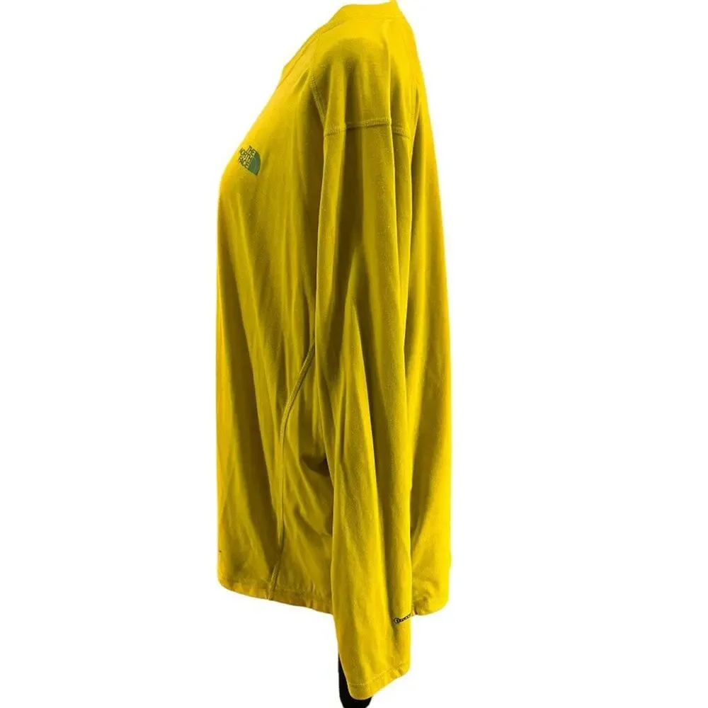 The North Face Long Sleeve FlashDry Crew Olive Yellow Men's XXLarge